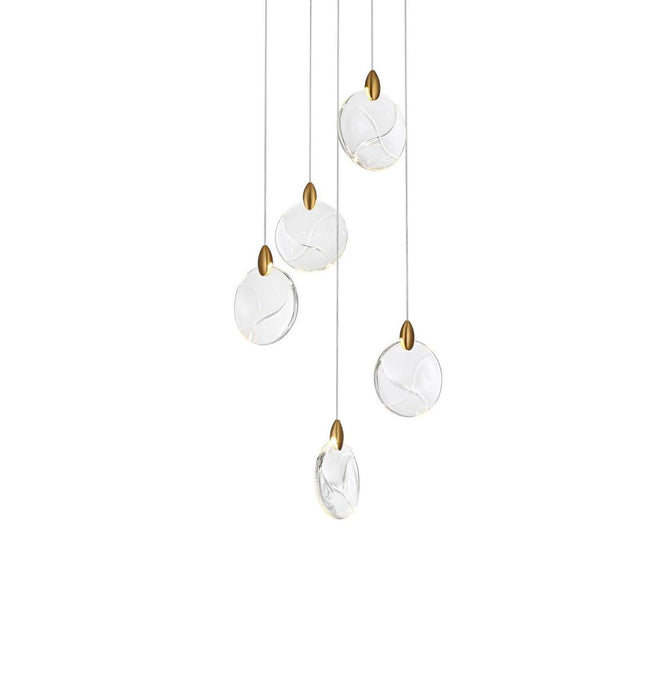 Elegant Lighting - 1012D16SG-01CR - LED Pendant - Avery - Satin Gold