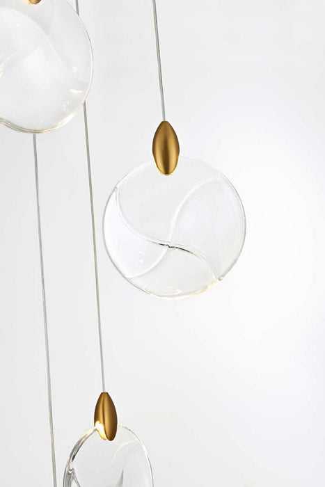 Elegant Lighting - 1012D16SG-01CR - LED Pendant - Avery - Satin Gold