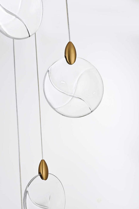 Elegant Lighting - 1012D16SG-01CR - LED Pendant - Avery - Satin Gold