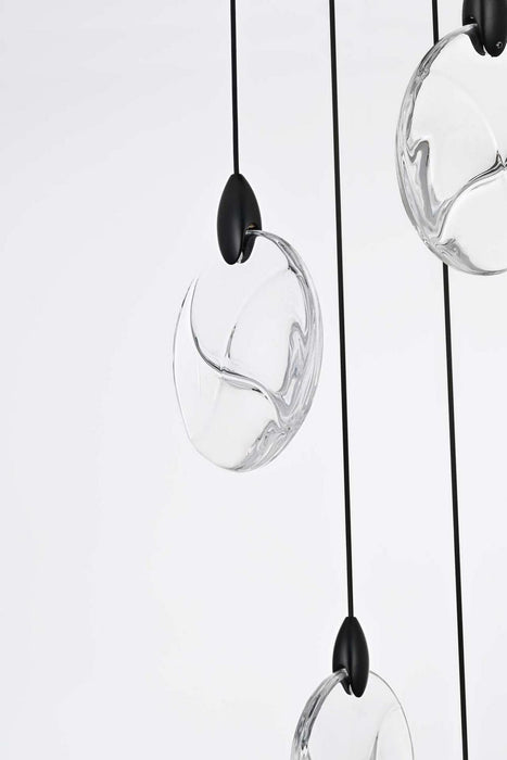 Elegant Lighting - 1012D20BK-01CR - LED Pendant - Avery - Black