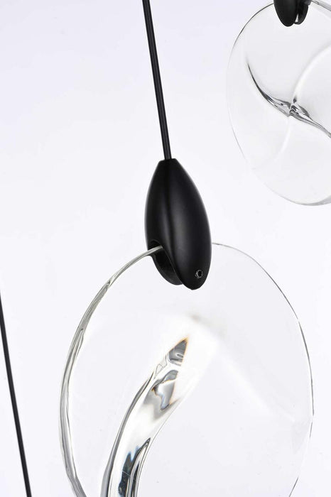 Elegant Lighting - 1012D20BK-01CR - LED Pendant - Avery - Black
