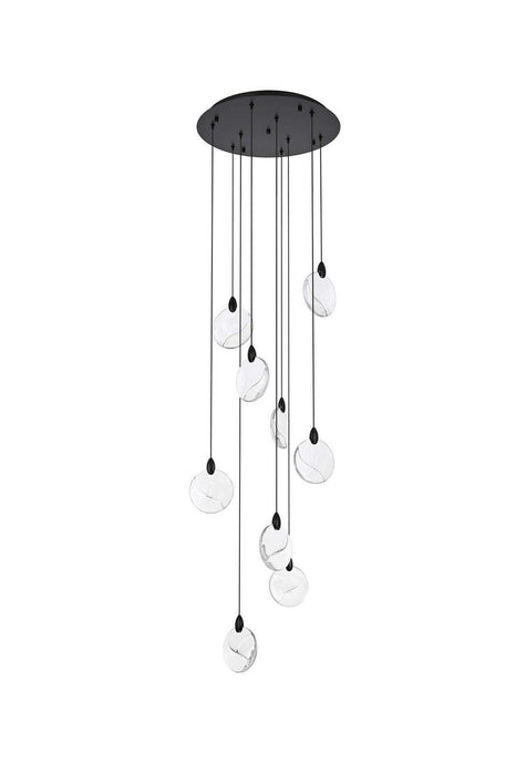 Elegant Lighting - 1012D20BK-01CR - LED Pendant - Avery - Black