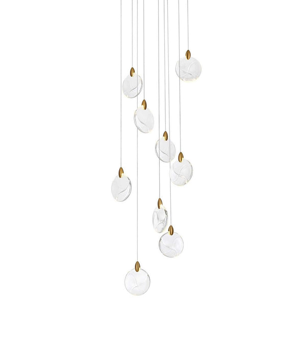 Elegant Lighting - 1012D20SG-01CR - LED Pendant - Avery - Satin Gold