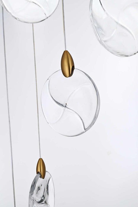 Elegant Lighting - 1012D20SG-01CR - LED Pendant - Avery - Satin Gold