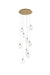 Elegant Lighting - 1012D20SG-01CR - LED Pendant - Avery - Satin Gold