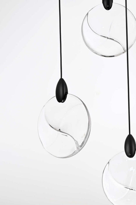 Elegant Lighting - 1012D24BK-01CR - LED Pendant - Avery - Black