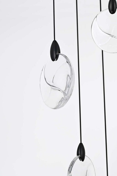 Elegant Lighting - 1012D24BK-01CR - LED Pendant - Avery - Black