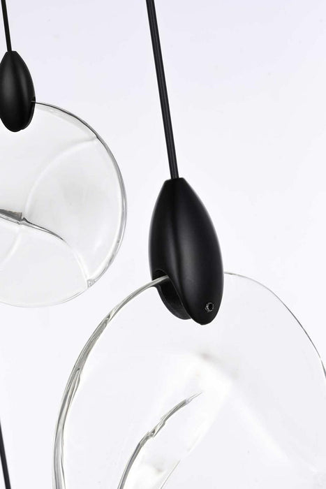 Elegant Lighting - 1012D24BK-01CR - LED Pendant - Avery - Black