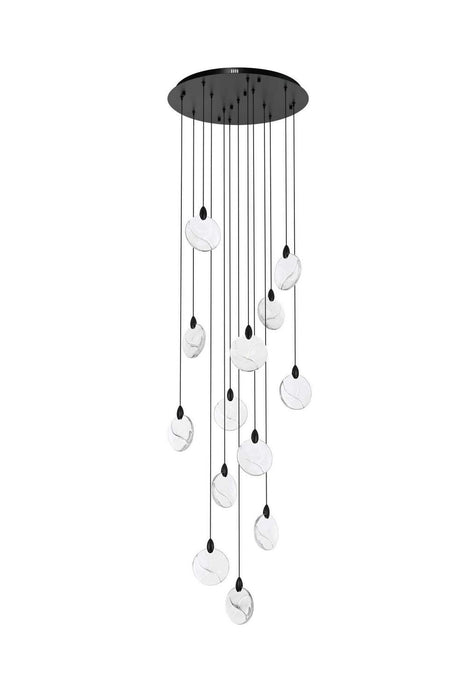 Elegant Lighting - 1012D24BK-01CR - LED Pendant - Avery - Black