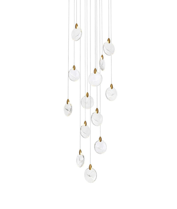 Elegant Lighting - 1012D24SG-01CR - LED Pendant - Avery - Satin Gold