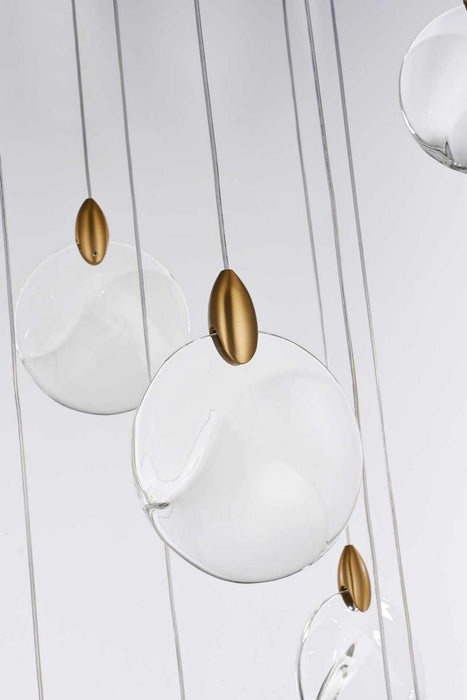 Elegant Lighting - 1012D24SG-01CR - LED Pendant - Avery - Satin Gold