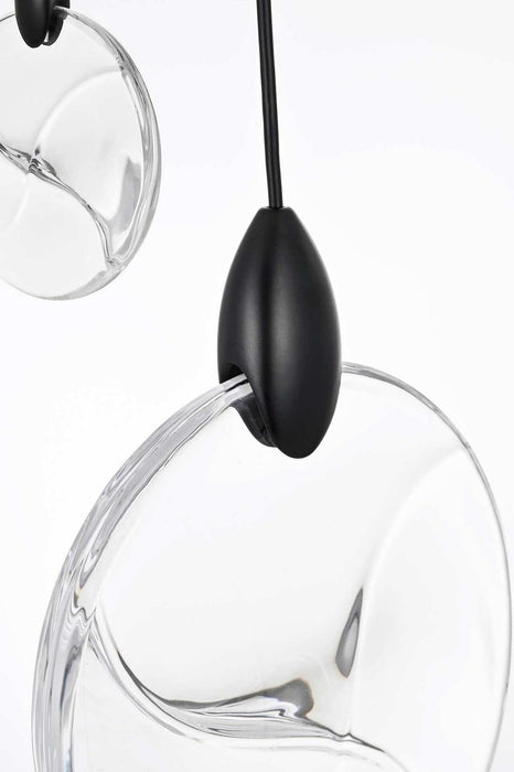 Elegant Lighting - 1012D28BK-01CR - LED Pendant - Avery - Black