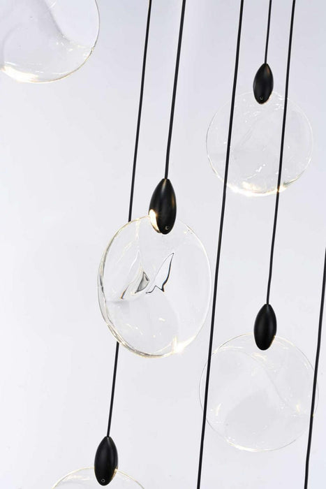 Elegant Lighting - 1012D28BK-01CR - LED Pendant - Avery - Black