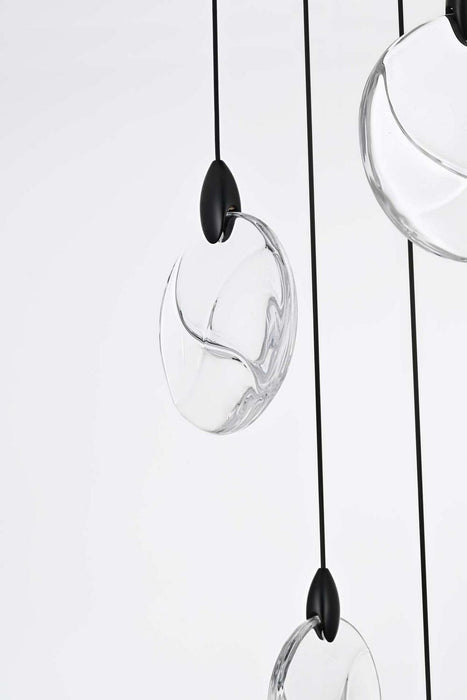 Elegant Lighting - 1012D28BK-01CR - LED Pendant - Avery - Black