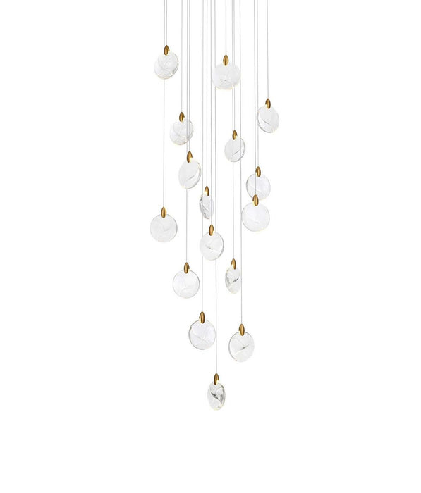 Elegant Lighting - 1012D28SG-01CR - LED Pendant - Avery - Satin Gold