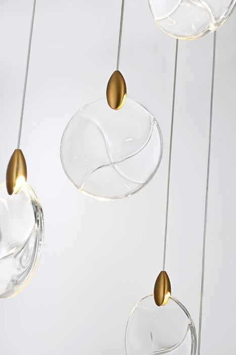 Elegant Lighting - 1012D28SG-01CR - LED Pendant - Avery - Satin Gold