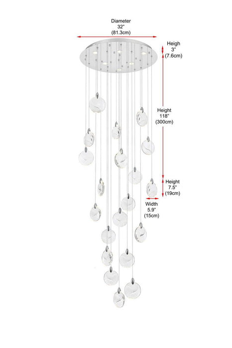 Elegant Lighting - 1012G32C-01CR - LED Chandelier - Avery - Chrome
