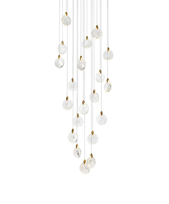 Elegant Lighting - 1012G32SG-01CR - LED Chandelier - Avery - Satin Gold