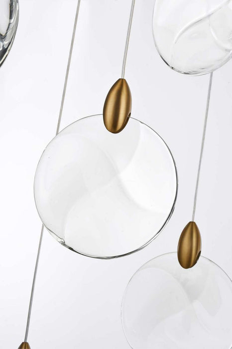 Elegant Lighting - 1012G32SG-01CR - LED Chandelier - Avery - Satin Gold