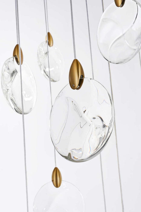 Elegant Lighting - 1012G32SG-01CR - LED Chandelier - Avery - Satin Gold