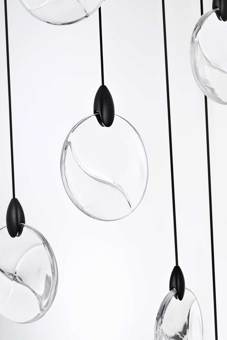 Elegant Lighting - 1012G36BK-01CR - LED Chandelier - Avery - Black