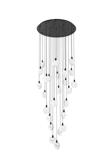 Elegant Lighting - 1012G36BK-01CR - LED Chandelier - Avery - Black