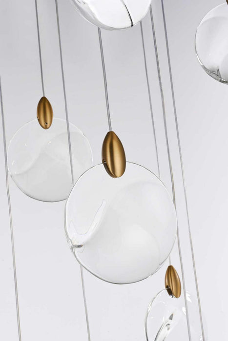Elegant Lighting - 1012G36SG-01CR - LED Chandelier - Avery - Satin Gold