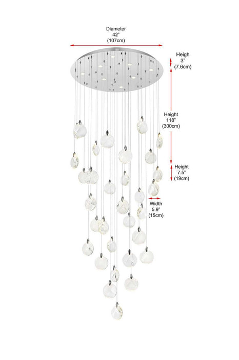 Elegant Lighting - 1012G42C-01CR - LED Chandelier - Avery - Chrome