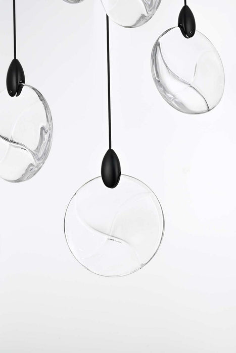 Elegant Lighting - 1012G48BK-01CR - LED Chandelier - Avery - Black