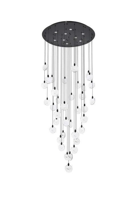Elegant Lighting - 1012G48BK-01CR - LED Chandelier - Avery - Black