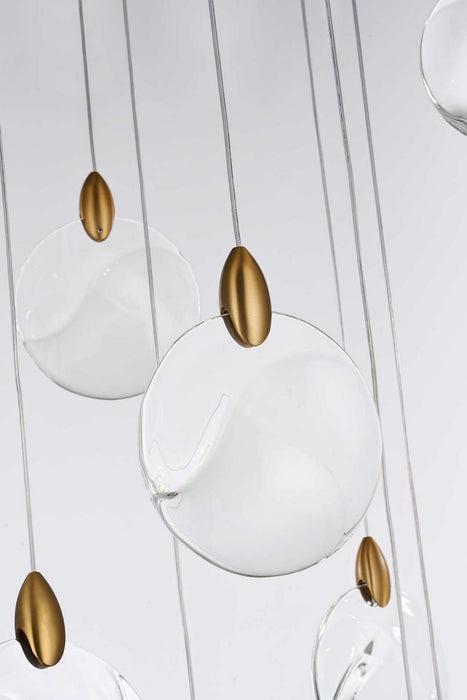 Elegant Lighting - 1012G48SG-01CR - LED Chandelier - Avery - Satin Gold