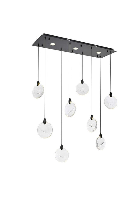 Elegant Lighting - 1012D36BK-01CR - LED Pendant - Avery - Black