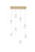 Elegant Lighting - 1012D36SG-01CR - LED Pendant - Avery - Satin Gold