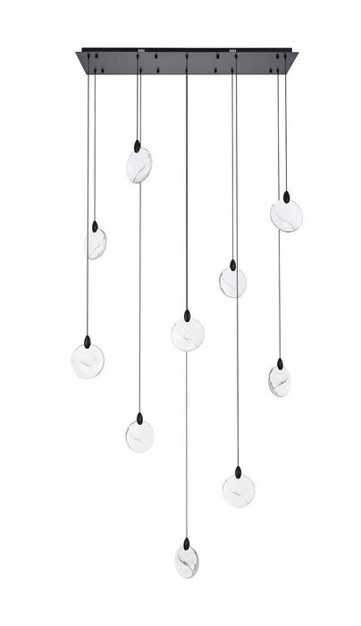 Elegant Lighting - 1012D42BK-01CR - LED Pendant - Avery - Black
