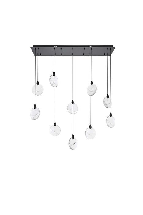 Elegant Lighting - 1012D42BK-01CR - LED Pendant - Avery - Black