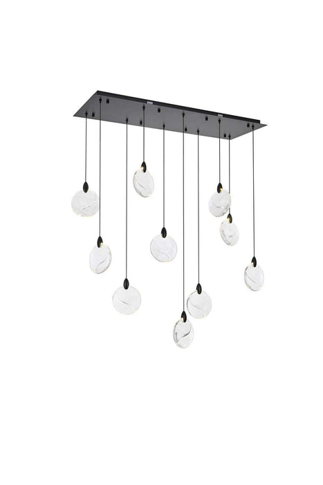Elegant Lighting - 1012D42BK-01CR - LED Pendant - Avery - Black