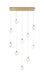 Elegant Lighting - 1012D42SG-01CR - LED Pendant - Avery - Satin Gold