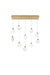 Elegant Lighting - 1012D42SG-01CR - LED Pendant - Avery - Satin Gold
