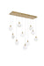 Elegant Lighting - 1012D42SG-01CR - LED Pendant - Avery - Satin Gold