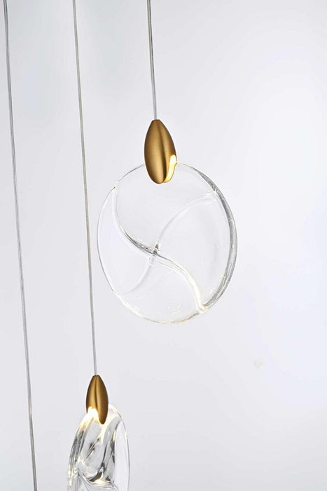 Elegant Lighting - 1012D42SG-01CR - LED Pendant - Avery - Satin Gold