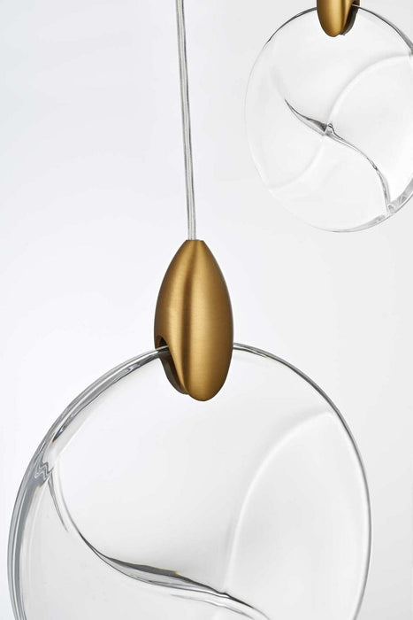 Elegant Lighting - 1012D42SG-01CR - LED Pendant - Avery - Satin Gold