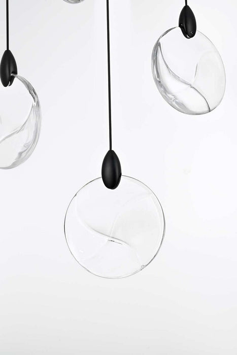 Elegant Lighting - 1012S16BK-01CR - LED Pendant - Avery - Black