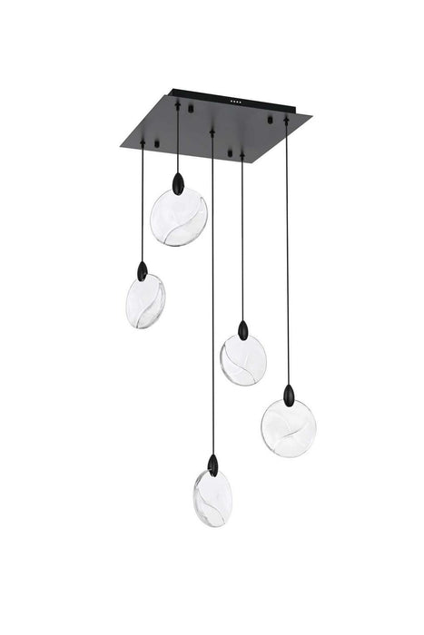 Elegant Lighting - 1012S16BK-01CR - LED Pendant - Avery - Black