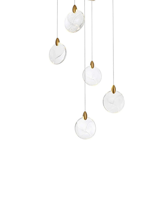 Elegant Lighting - 1012S16SG-01CR - LED Pendant - Avery - Satin Gold