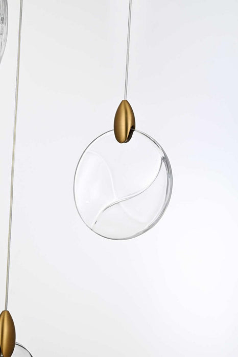Elegant Lighting - 1012S16SG-01CR - LED Pendant - Avery - Satin Gold