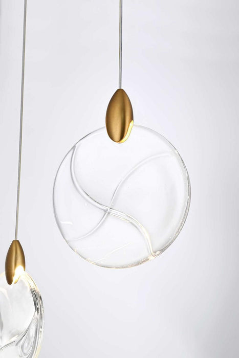 Elegant Lighting - 1012S16SG-01CR - LED Pendant - Avery - Satin Gold