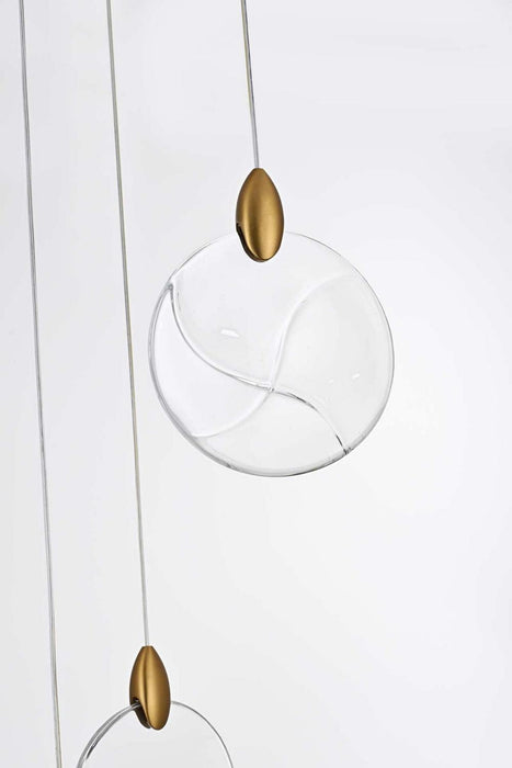 Elegant Lighting - 1012S16SG-01CR - LED Pendant - Avery - Satin Gold