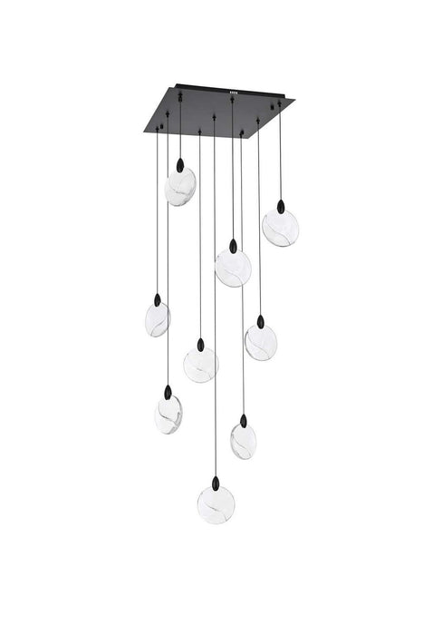 Elegant Lighting - 1012S20BK-01CR - LED Pendant - Avery - Black