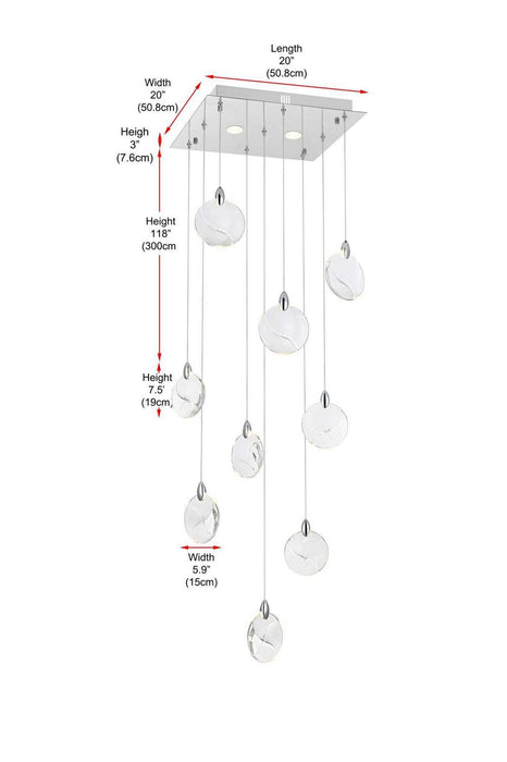 Elegant Lighting - 1012S20C-01CR - LED Pendant - Avery - Chrome