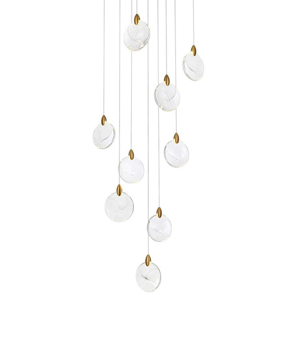 Elegant Lighting - 1012S20SG-01CR - LED Pendant - Avery - Satin Gold